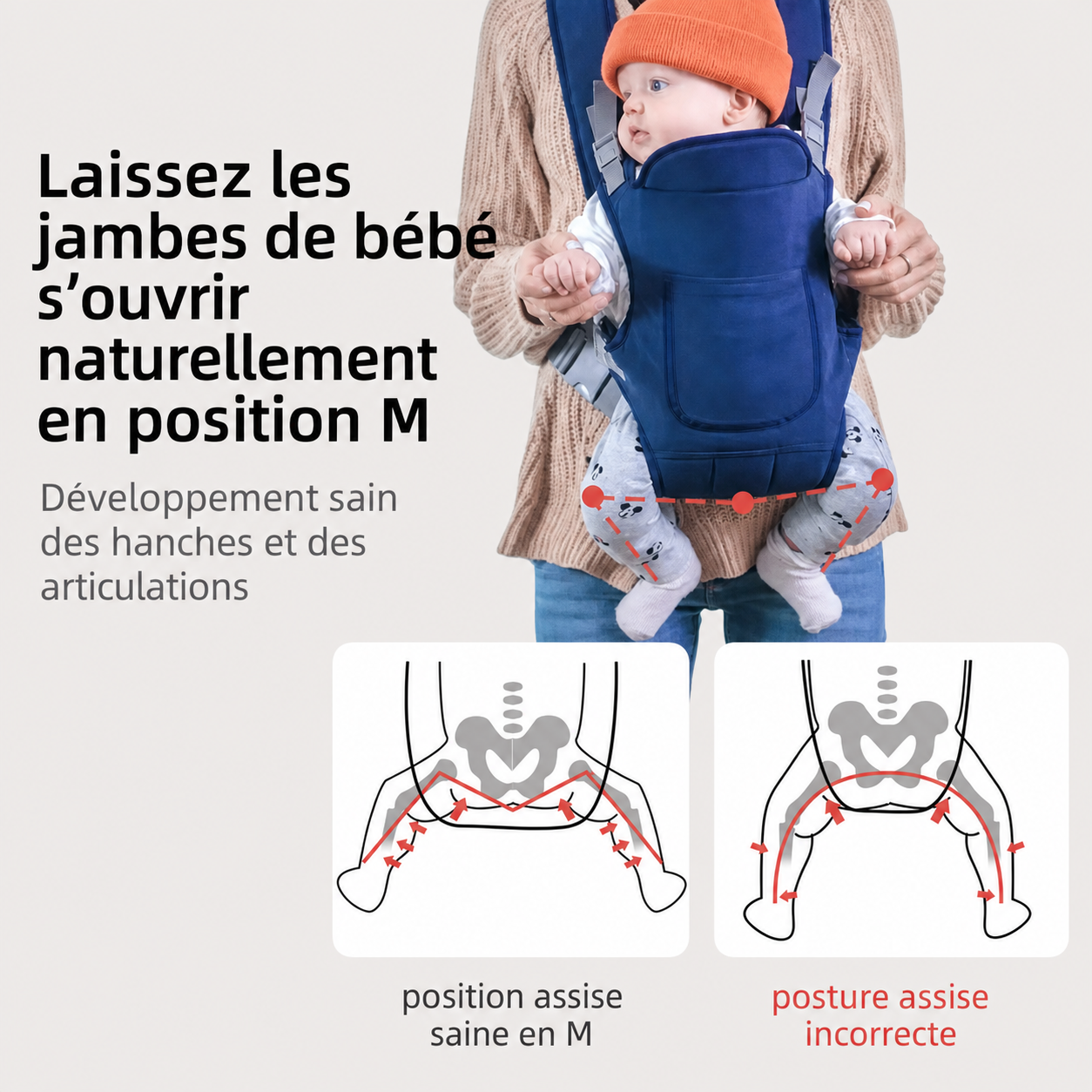 Porte-bébé polyvalent 4-en-1