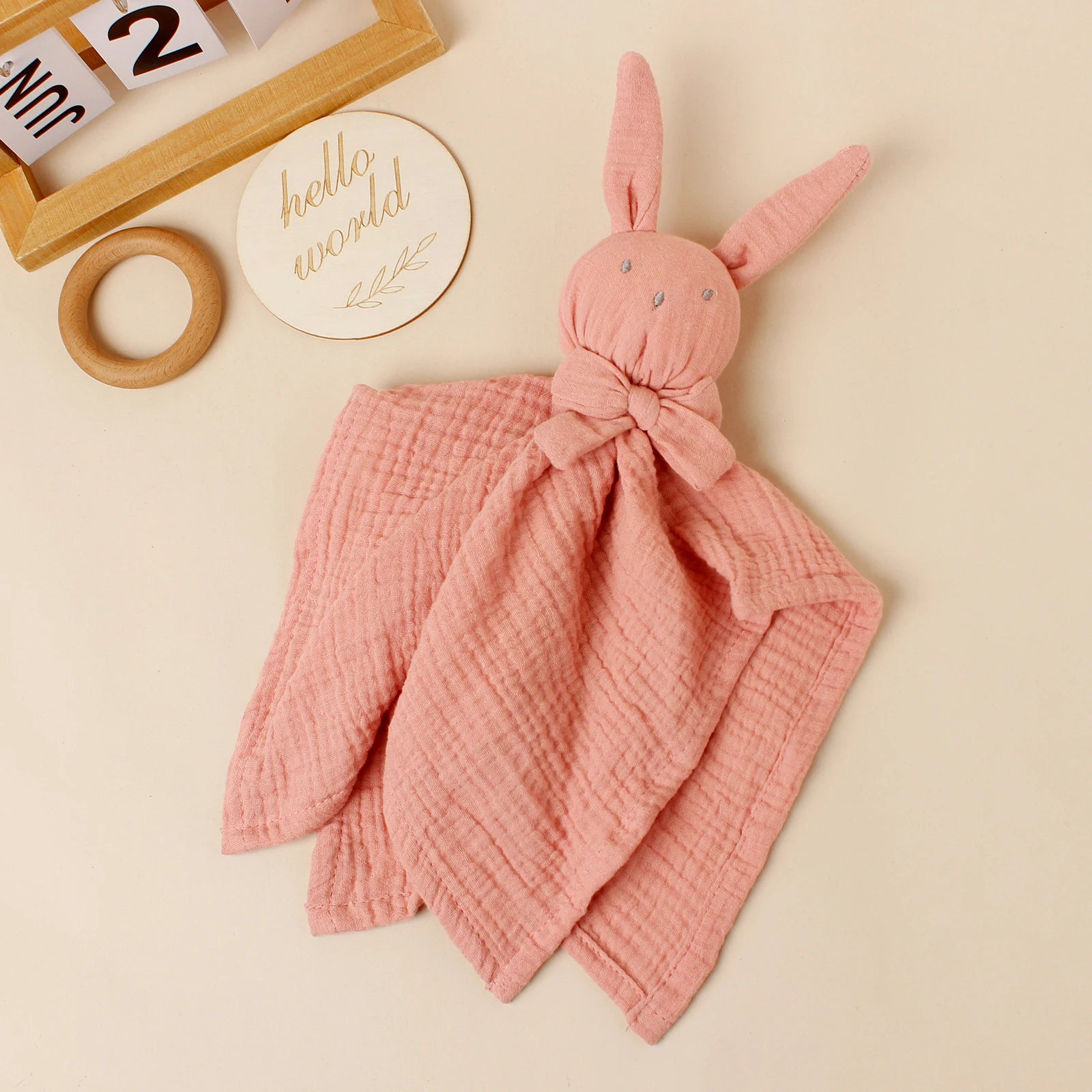 Doudou Lapin en Coton Doux – Câlin et Sécurisant pour Bébé