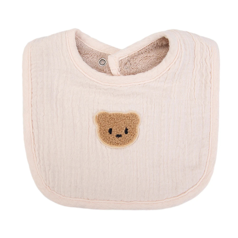 Ours mignon en coton mousseline – Bavoirs pour bébé