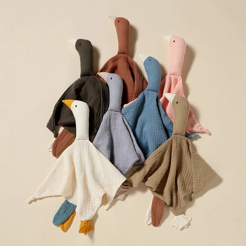 Doudou cygne ultra doux en coton
