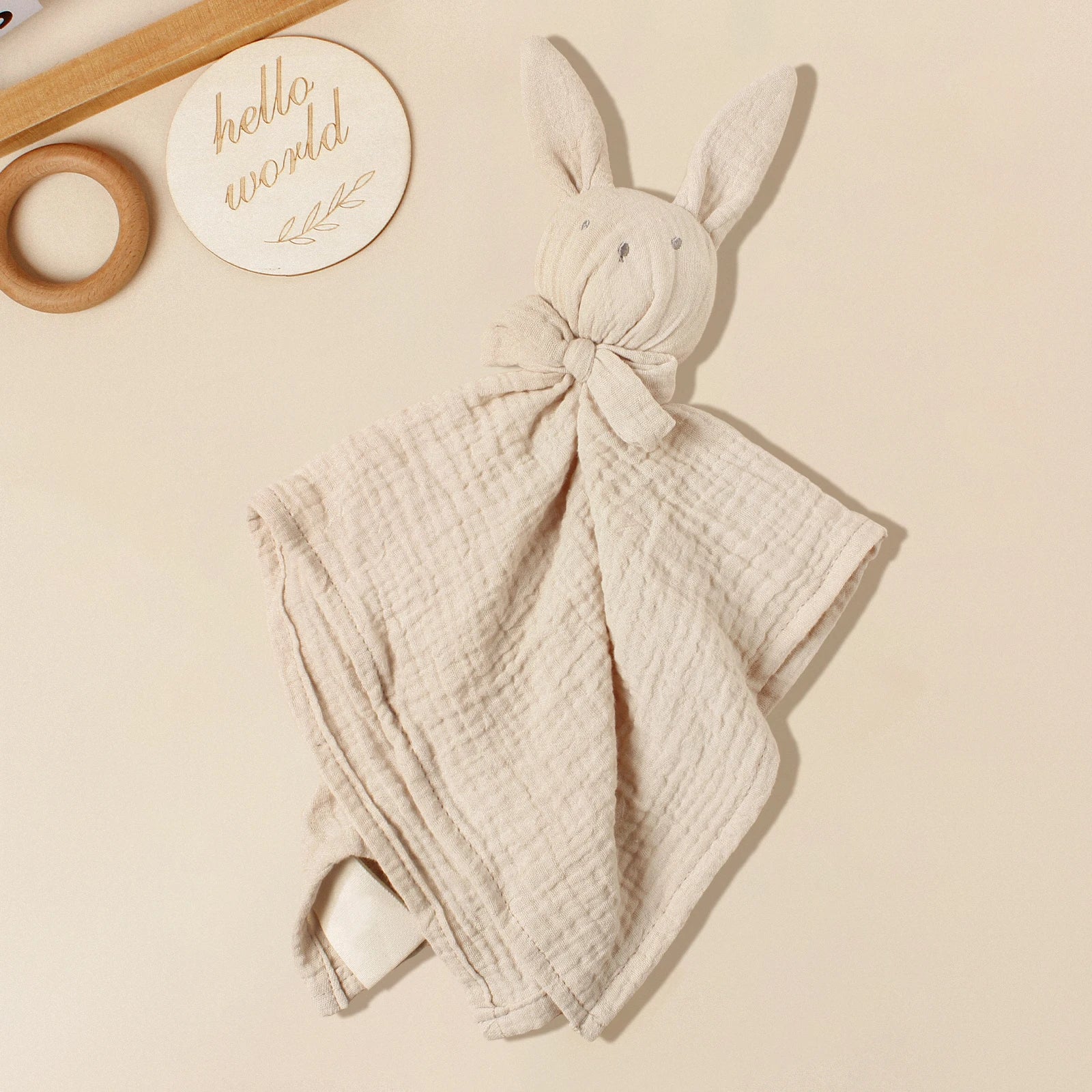Doudou Lapin en Coton Doux – Câlin et Sécurisant pour Bébé