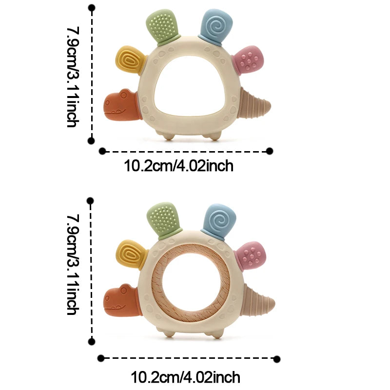 Jouet de dentition dinosaure en silicone