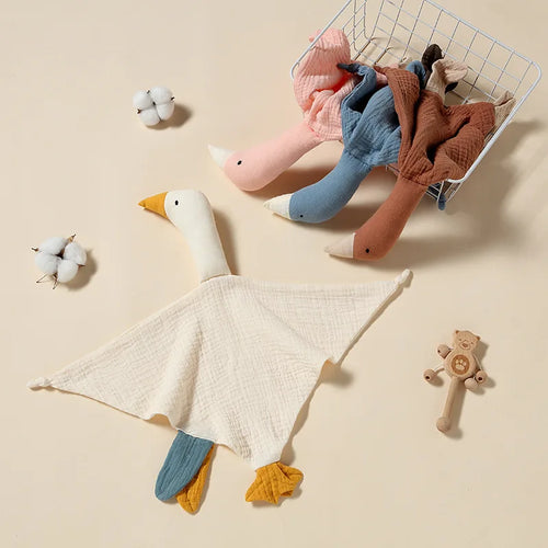 Doudou cygne ultra doux en coton