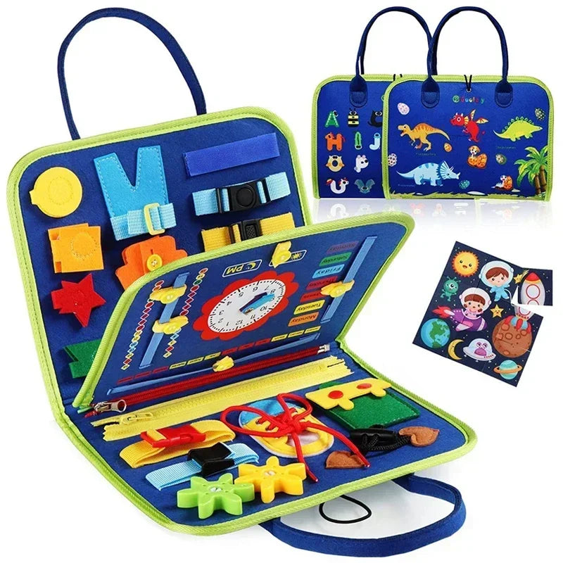 Tableau d'Activités Montessori – Jouet Éducatif en Feutrine pour Enfants