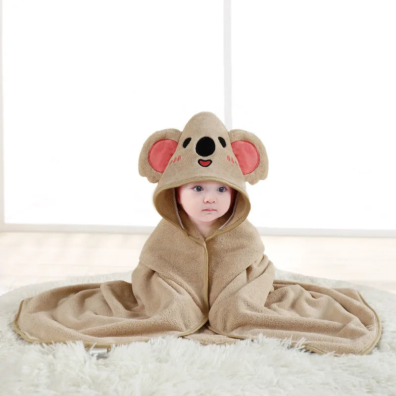 Serviette à Capuche pour Bébé – Douceur et Confort en Velours Corail