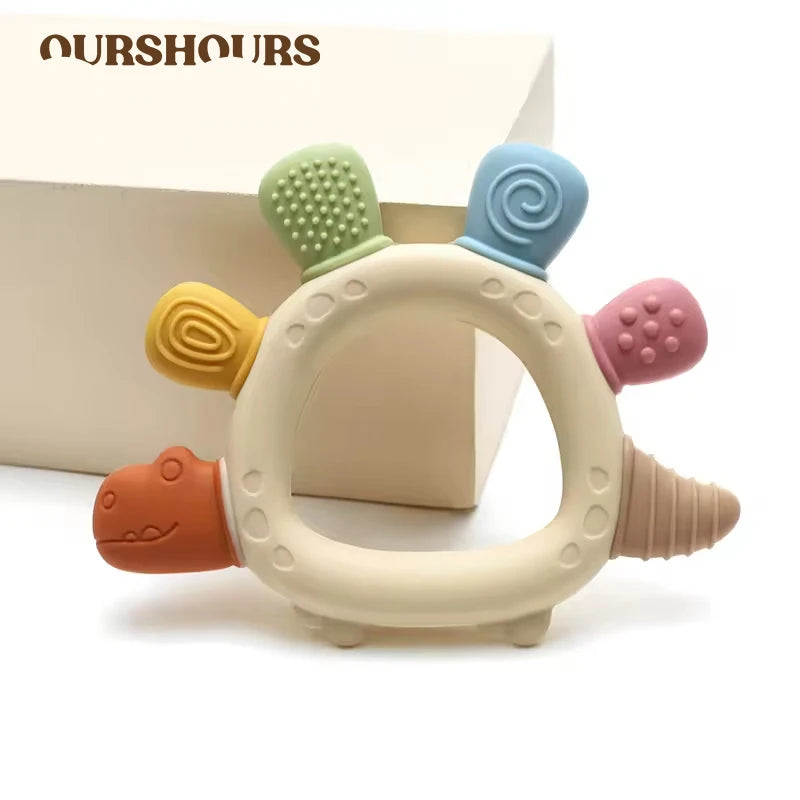 Jouet de dentition dinosaure en silicone