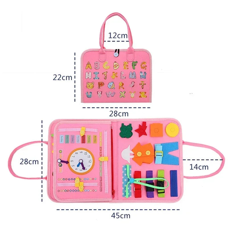 Tableau d'Activités Montessori – Jouet Éducatif en Feutrine pour Enfants