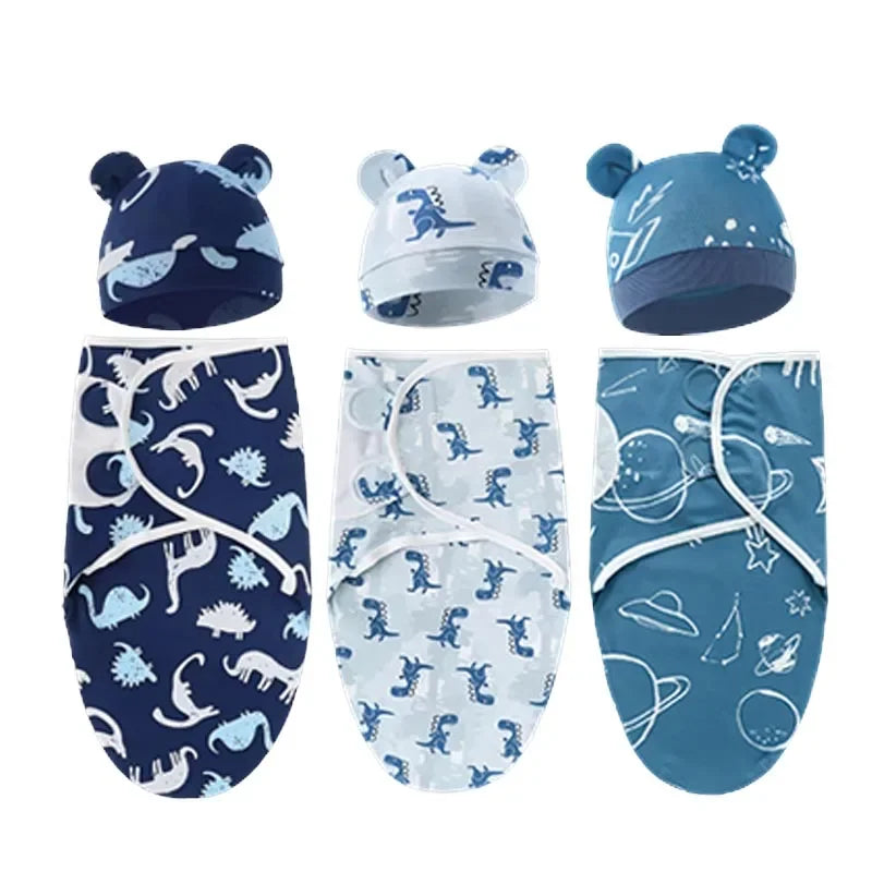 Couverture d'emmaillotage pour bébé, douce et chaude, en coton, pour nouveau-né, type gigoteuse ou couette de lit.