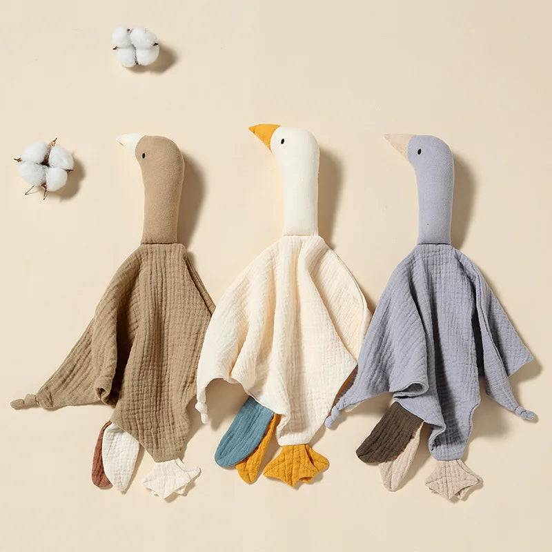 Doudou cygne ultra doux en coton